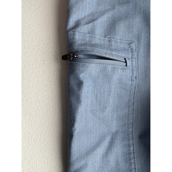 FIGS Technical Collection Blue Scrub Pants Drawstring Elastic Waist Pockets - Picture 3 of 5